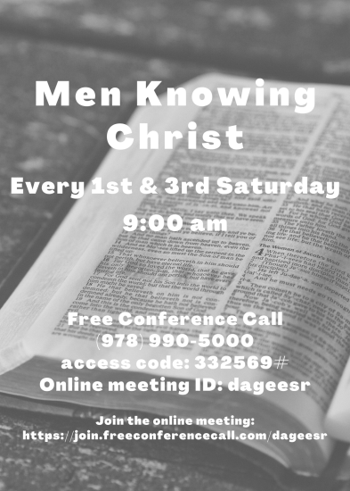 Men Knowing Christ flyer